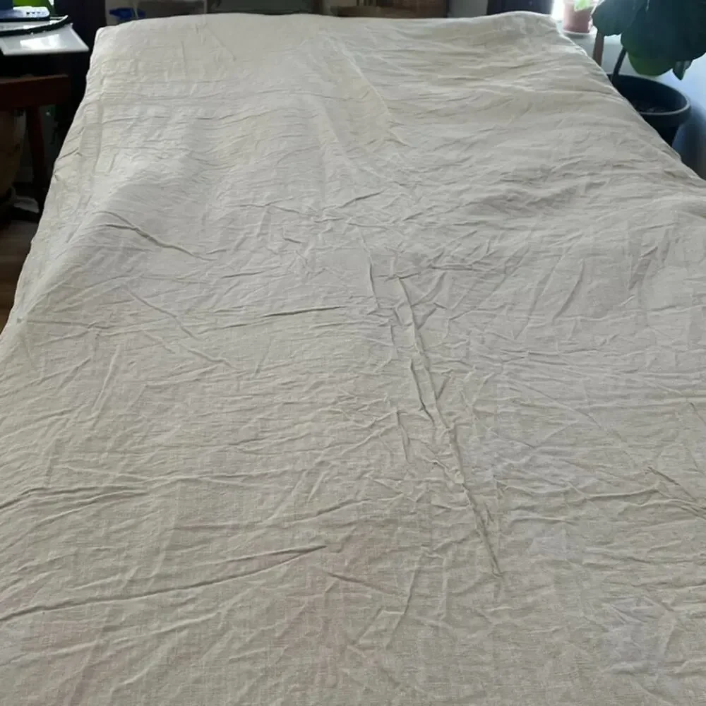 Sonoma Comforter Tan King Cal King Cotton Linen Blend Reversible